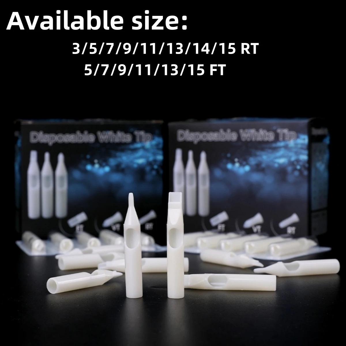 

100 шт., одноразовые круглые наконечники для татуировок