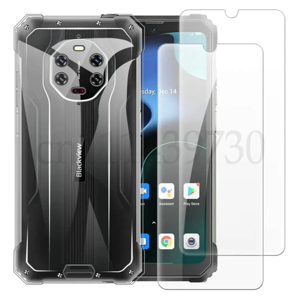 3-in-1 Glass Case For Blackview BV8800 Case + Screen Protector Case For Blackview BV8800 BL8800 Pro