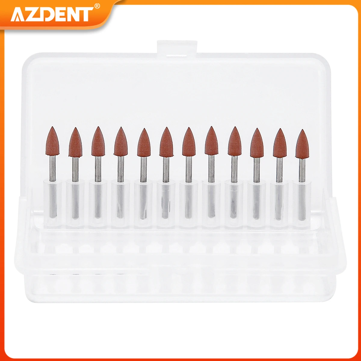 12pcs/Box Dental Silicone Polish Abrasive Polisher AZDENT FG Pre-Polishing Dentistry Tool Instrument