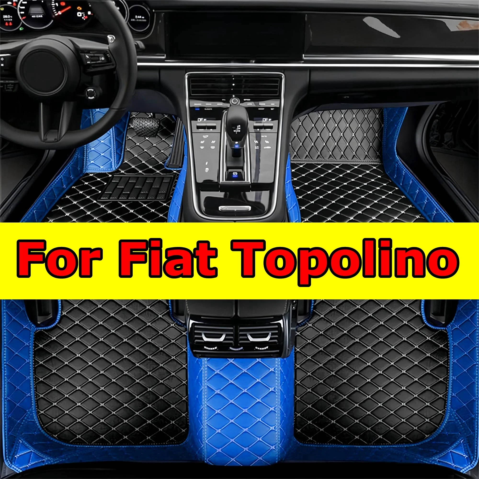 

Утолщенные автомобильные коврики для Fiat Topolino 500 2011 2012, нескользящие роскошные кожаные напольные вкладыши, покрытие погоды, водонепроницаемые C