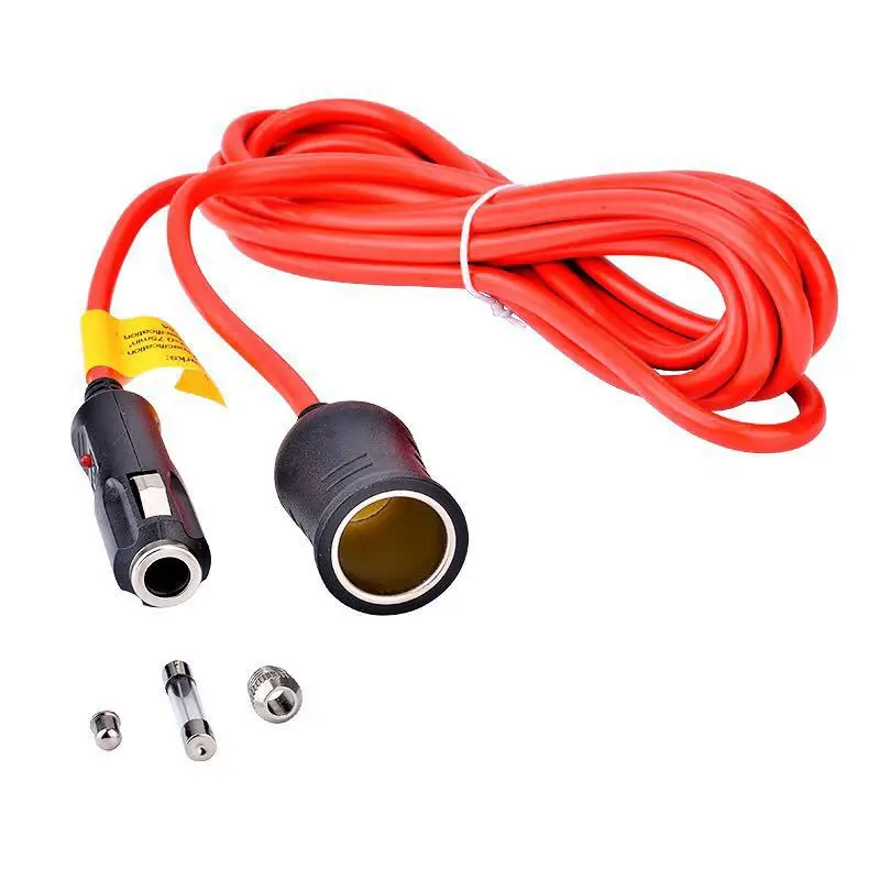 3.6M 120W Car Plug Cable12V-24V 10A  Car Cigarette Lighter Extension Cord  Power Cable Female Socket Plug for Car Inflation Pump