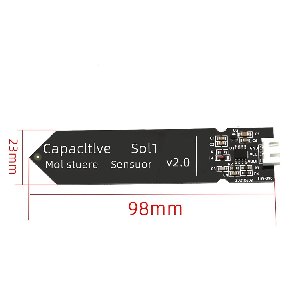 정원 급수 DIY 용 용량 성 토양 수분 센서 모듈 3.3-5.5V 3 핀 중력 와이어 부식 방지