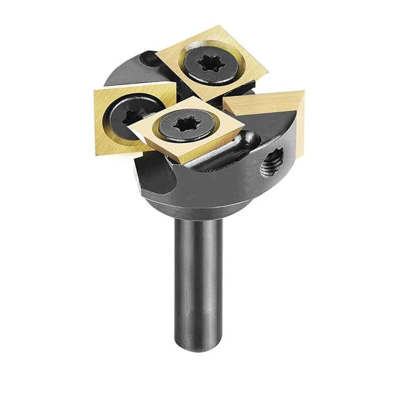 

1/4-дюймовый хвостовик 6,35 мм, 4 канавки, покрытие TiAlN, спойлер, фреза для поверхности, фреза для выравнивания плиты, деревообрабатывающий инструмент