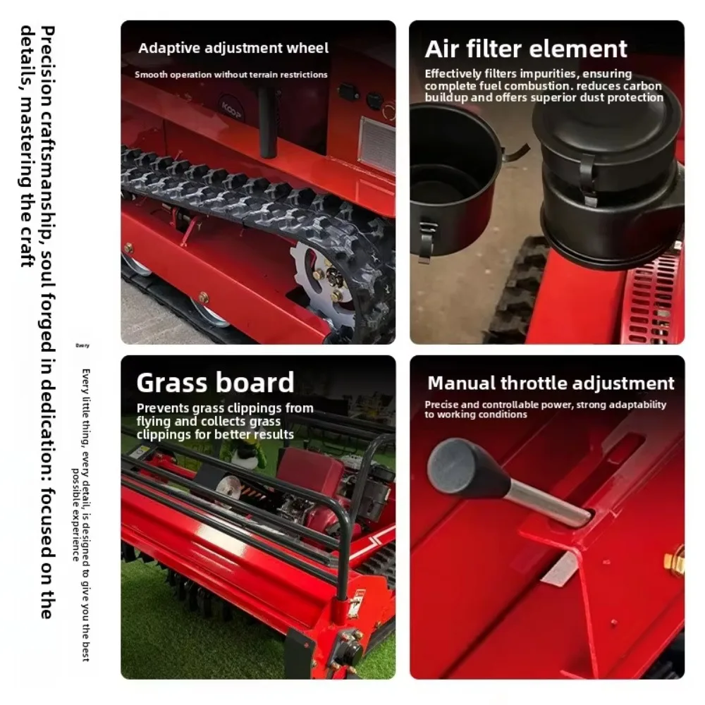 Fully Automatic /diesel-powered Compact Lawn Mower Remote Control Tracked Design Customizable Options for Home