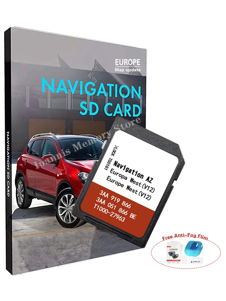NAVINESA Sat Nav SD-Karte RNS315 AZ V12 WEST für VW Map Naving Card Update Version Europa Navigation 9