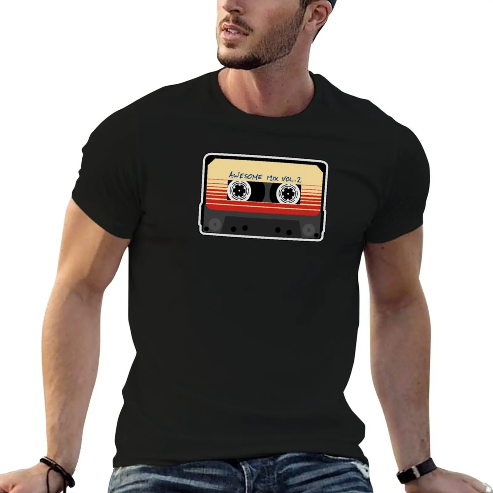 Awesome, Mixtape Vol 2, Cassette, Retro, T-Shirt Breathable Lightweight Summer Top