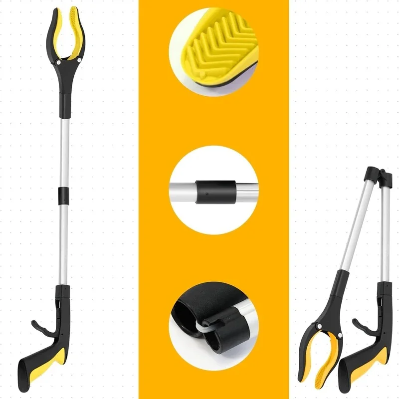 Multifunctional Foldable Collapsible Garbage Grabber Gripper Extender Litter Reachers Pickers Hand Tools Portable Pick Up Tools