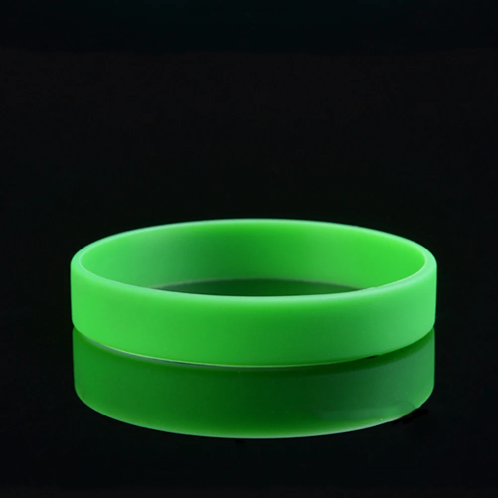 

20Pcs Sports Silicone Night Light Bracelet Wrist Band Latex-Free Waterproof for Exercise Party Gifts Decoration