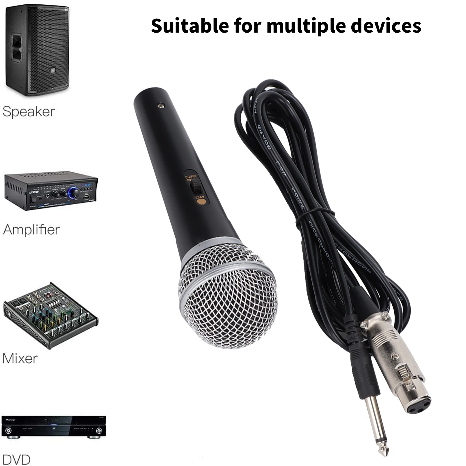 Vocal Dynamic Microphone Microphone High Quality Voice Intelligibility for Indoor and Outdoor for Wedding for Stage for Speech