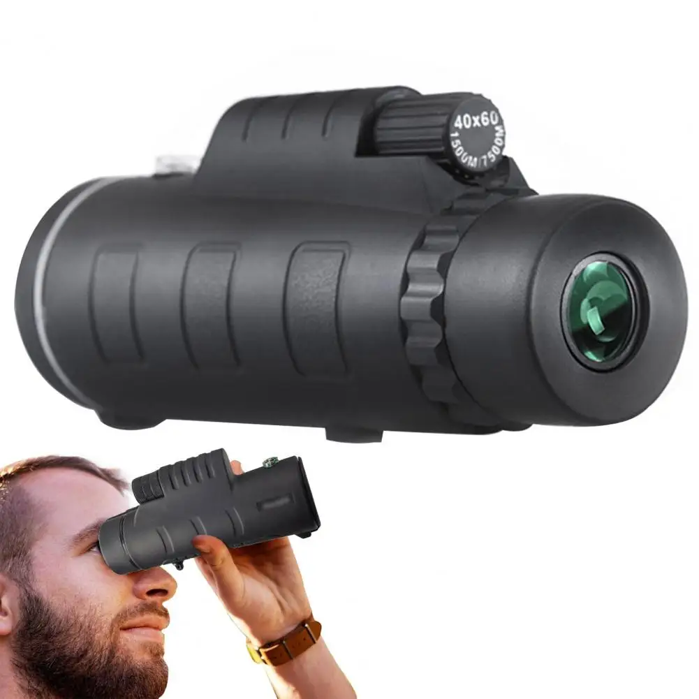 

40x60 Monocular Telescope Portable 22mm Eyepiece with Flashlight Waterproof High Magnification Clarity Travel Hiking Telescope