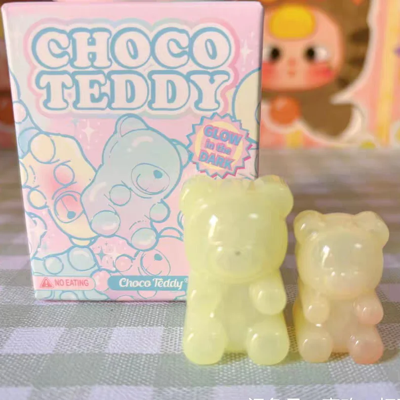 

Choco Teddy Grow In The Dark Blind Box Generation 2 Luminous Mini Teddy Bear Rainbow Candy Magnetic Ornament Gift For Women