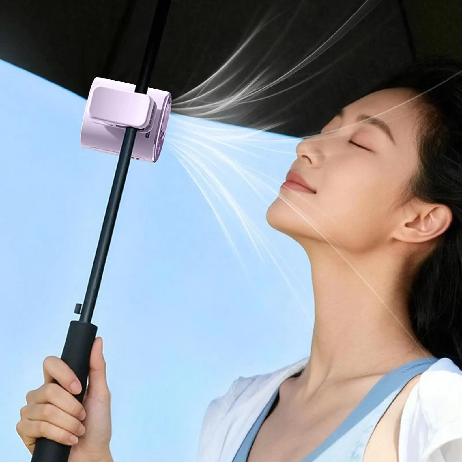 Personal Fan Clip On 360 Degree Rotating LED Car Clamp Air Conditioner USB Charging Cooling Fan For Truck Sedan RV Camping