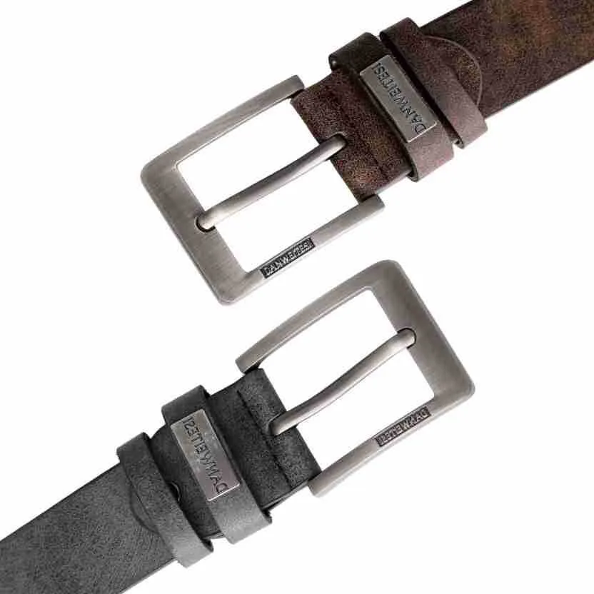 Herren-Gürtel mit Vintage-Dornschließe aus Legierung, lässiger Business-Gürtel aus schlichtem PU-Leder, modischer und vielseitiger Gürtel für junge und mittelalte Männer. – Detail 7