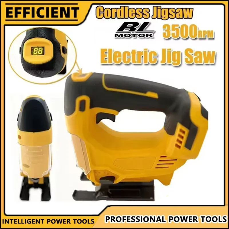 

Fit Dewalt-Compatible Cordless Portable Jigsaw Electric Woodworking Tool Multi-Function Design for 18V Battery Powered Cuttin