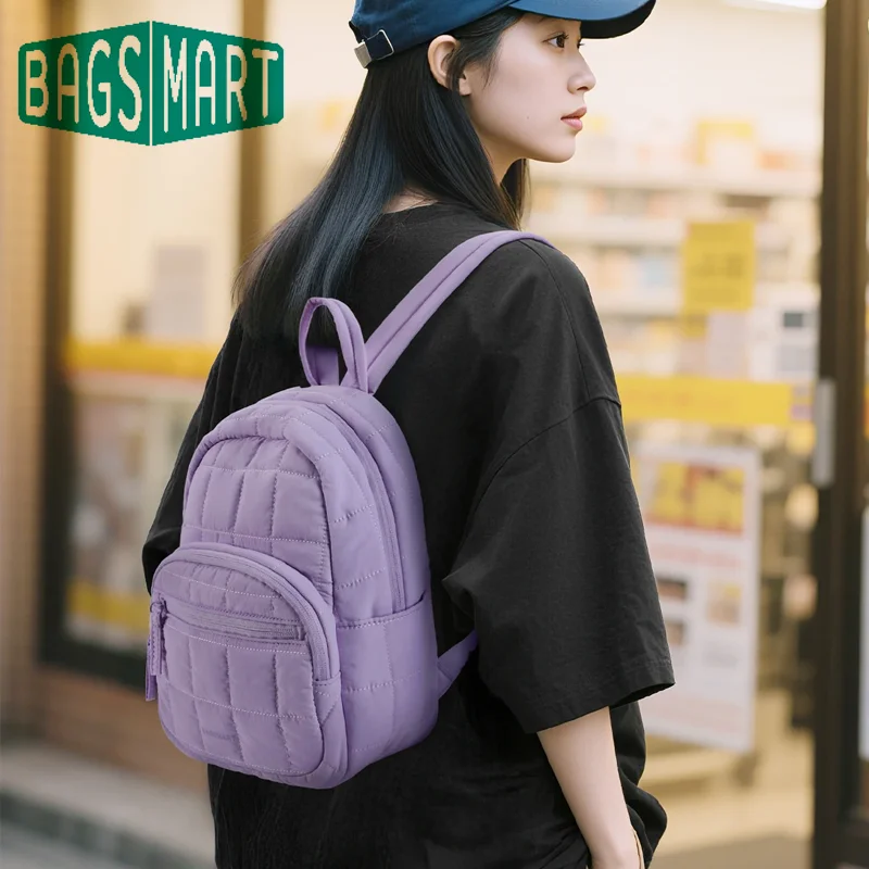 حقائب ظهر صغيرة للنساء من BAGSMART حقيبة كتب جامعية لطيفة للفتيات متعددة الوظائف حقيبة نهارية صغيرة للسفر الترفيهي حقيبة ظهر نسائية بسيطة