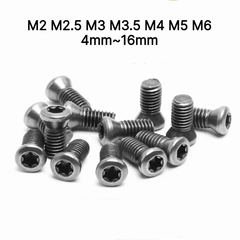20~50 pieces Torx screws for CNC cutting tools, lathe tool holder screws for inserts, sizes M2, M2.5, M3, M3.5, M4, M5, M6