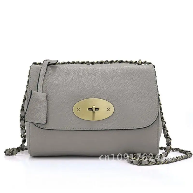 Large Size New Luxury Famous Brand Design Chain Shoulder Bag 100% Genuine Leather Chain Women Handbag Solid Flap Crossbody Bags