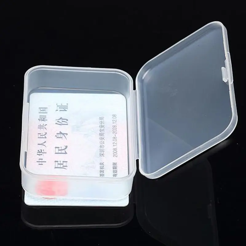 Storage Boxes Rectangle Transparent Plastic Jewelry Case Container Packaging Box for Earrings Rings Beads Collecting Small Items