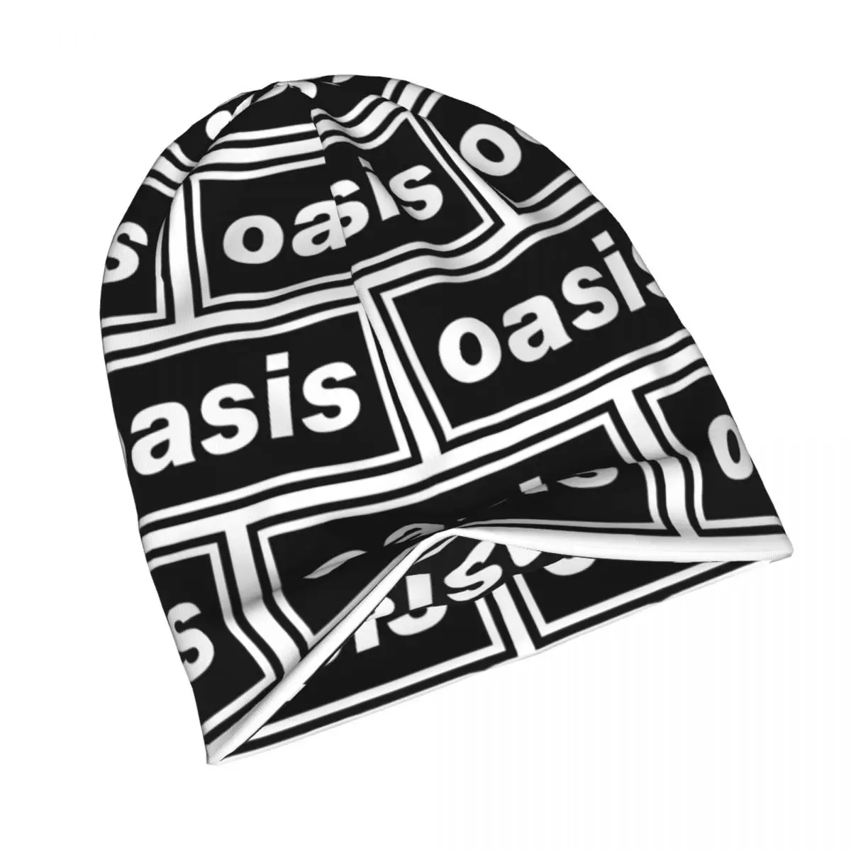 3D Color printing Knitted Hat For Men And Women, O-Oasis Rock 90's Band Leisure Gift Unisex winter Warm Brimless Urinal Hat