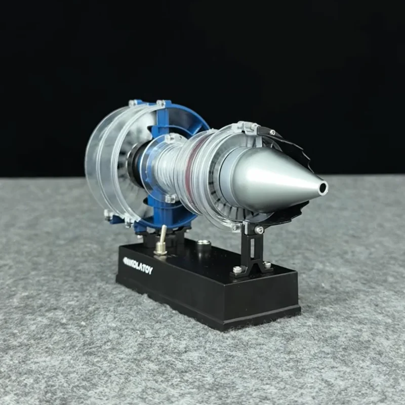 Miniaturowy model silnika lotniczego Trent900, silnik turboosłonowy do samolotów, działający, kolekcjonerski model zabawki do hobbii i figurek akcji.
