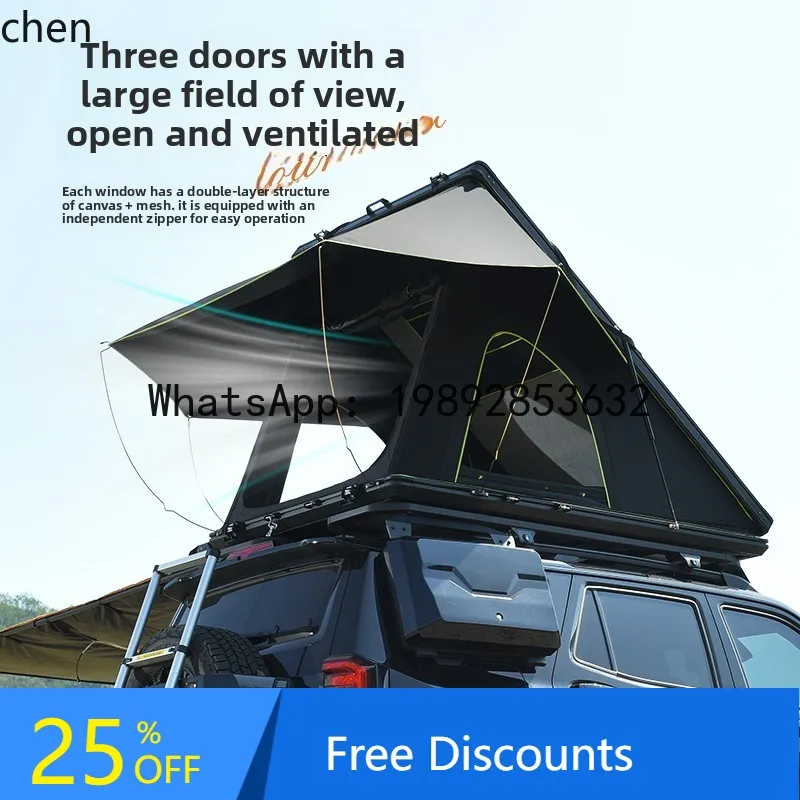 

roof tent aluminum alloy triangular folding tent car tent hydraulic automatic opening ultra-thin car camping