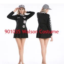 S-XXL Super Car Racer Racing Sport Driver Grid Gild Dress Costume With Cap