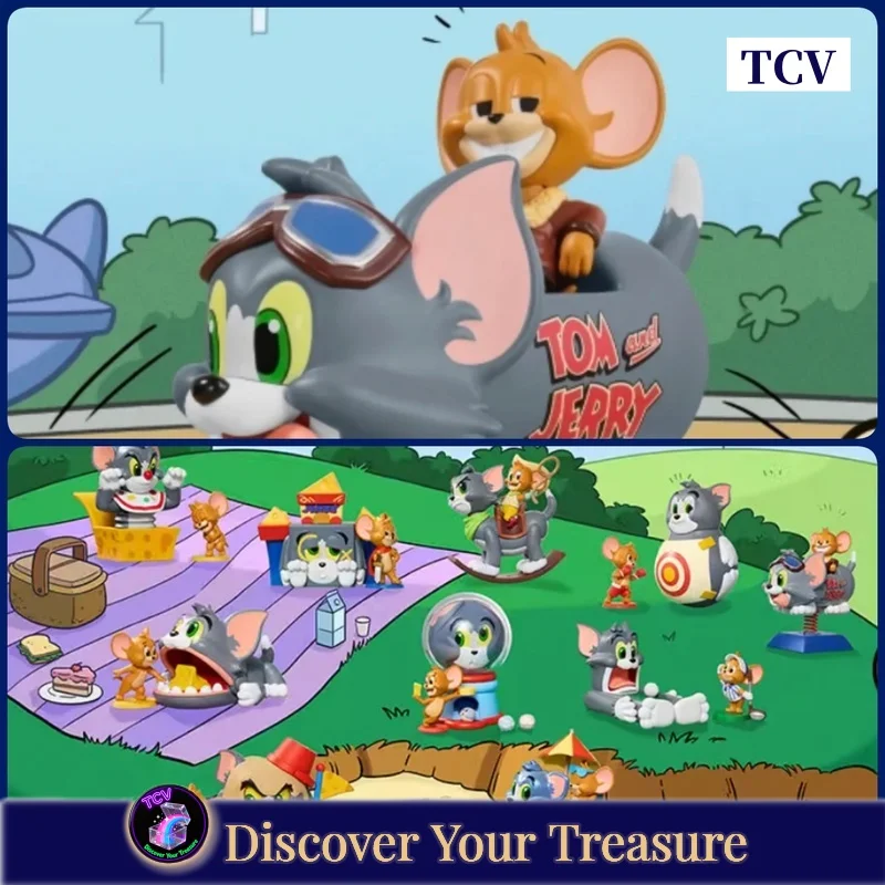 

Tcv Popmart Tom And Jerry Funfair Series Blind Box Action Figure Ornament Toy Kids Gift Mystery Box Surprise Interesting Toy