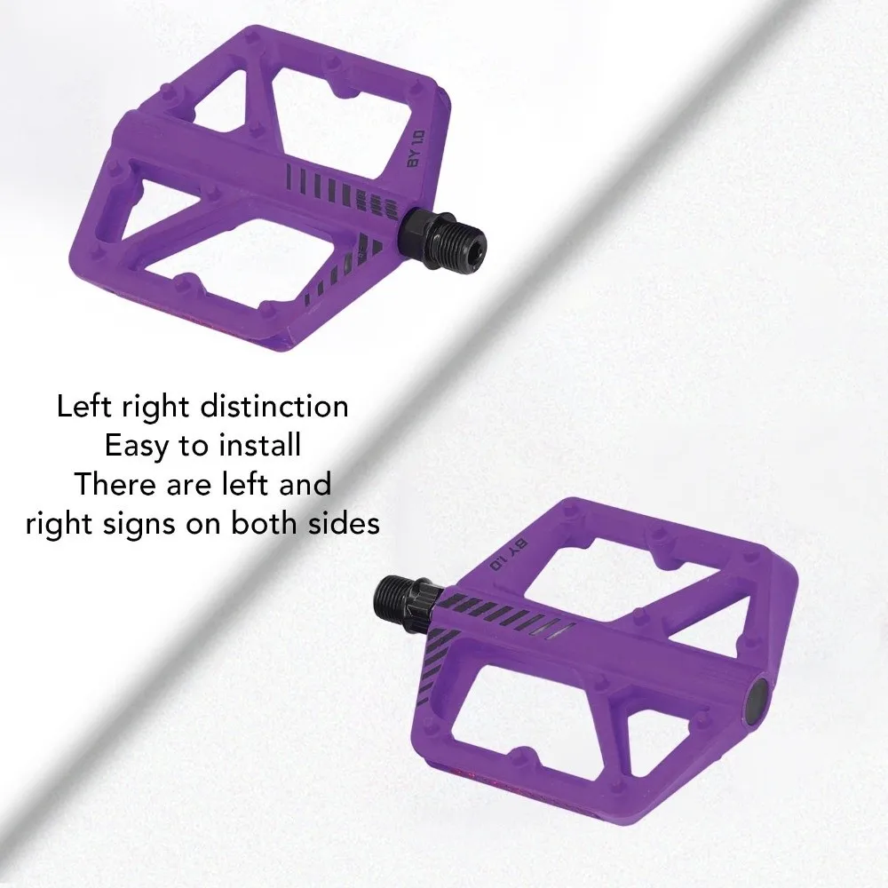 

1 Pair Nylon Fiber Cycle Pedal Anti Slip Lightweight Bike Flat Pedal Widen Boron Steel Axel Bike Foot Pedal Bike Accessory