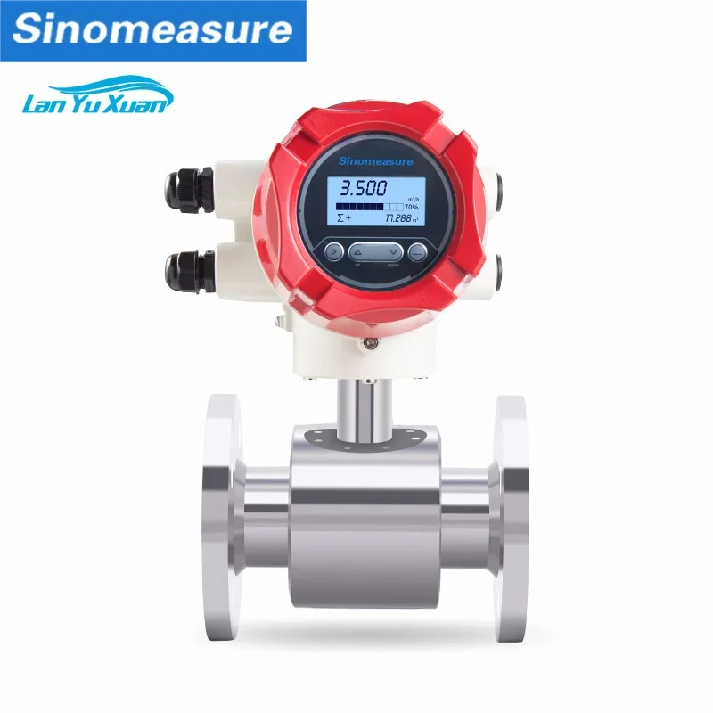 Digital Pipeline intelligent electromagnetic magnetic water acid resistance digital dn50 flow meter price