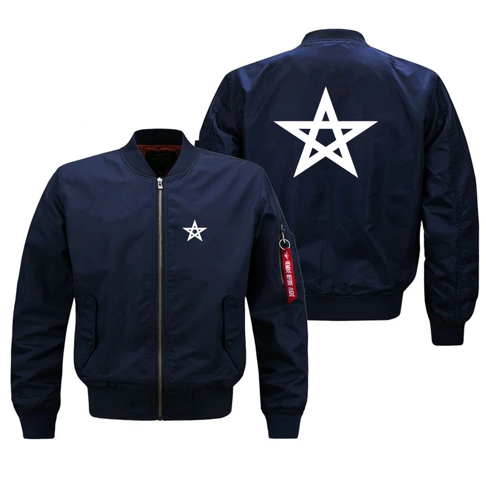 New Morocco Flag Military Flight Men Ma1 Bomber Jacket Outdoor Windproof Man Baseball Coats