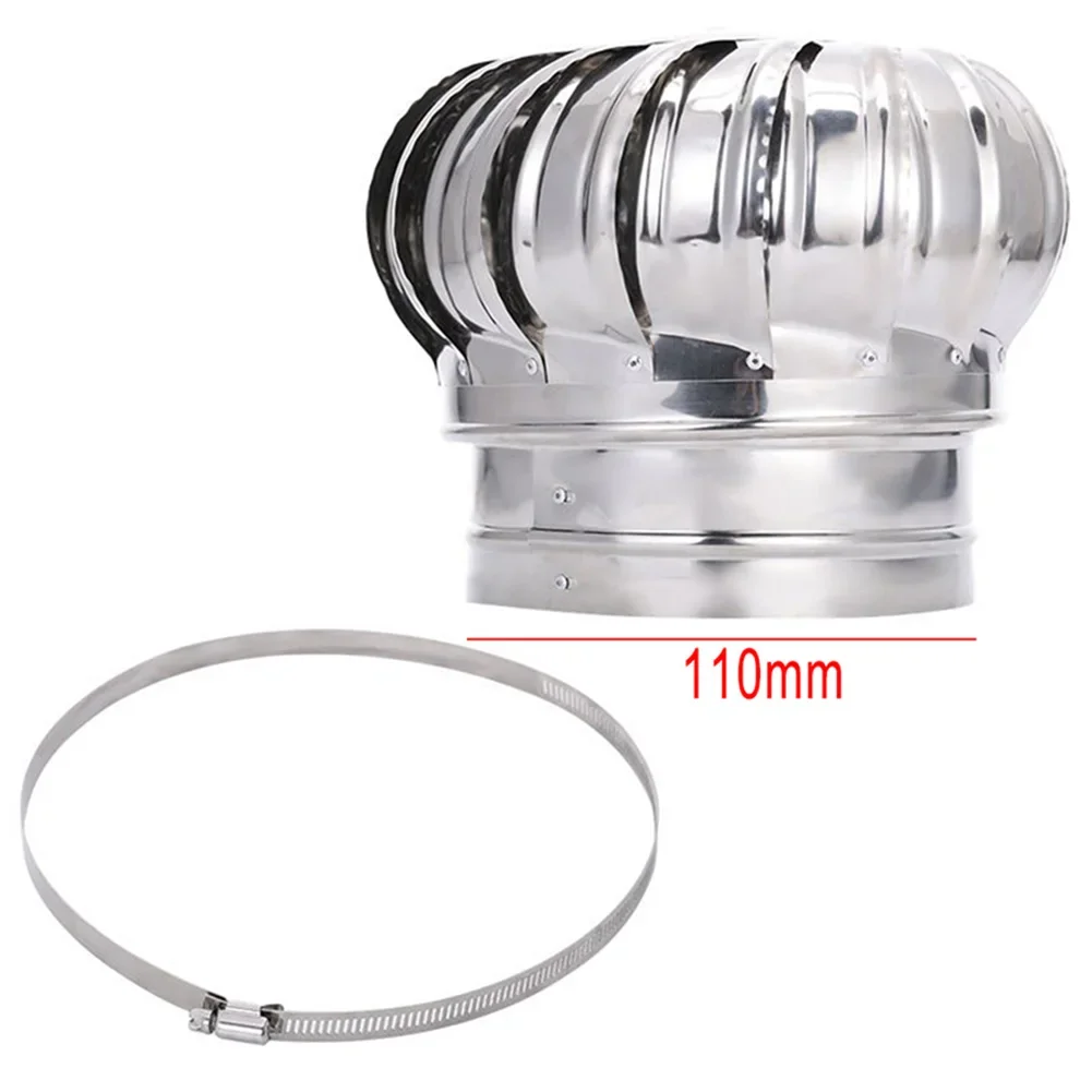 Effective Anti Downdraught Solution Rotating Stainless Steel Chimney Cowl Cap Protects Ventilation Pipes And Smoke Chimneys