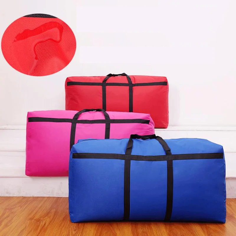 

Duffel Bag Extra Thick Pressed Adhesive Oxford Cloth Moving Supplies Bag Waterproof Doggy Bag Quilt Clothing Travel Storage Bag