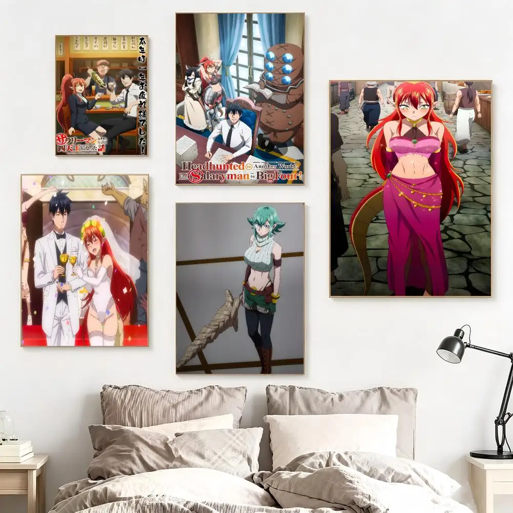 Japanese Anime H-Headhunted Isekai Poster impermeable para el hogar sala de estar dormitorio bar decoracion estetica