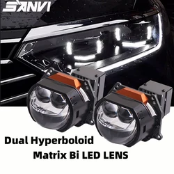 SANVI  3.0'' Matrix Hyperboloid Bi LED Lens Auto Driving Light for Square Car Lamp Upgrade 130W 47000Lux Car Light Accessories