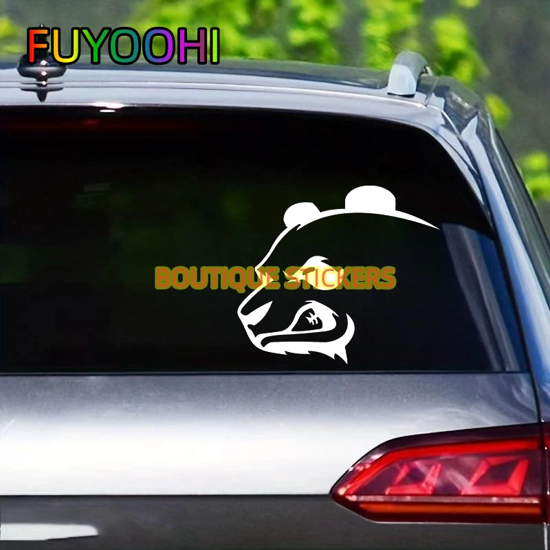 FUYOOHI Boutique Sticker Angry Panda Vinyl Decal,Big Stickers on Car Door,Car Exterior Accessories Waterproof and Sun Protection