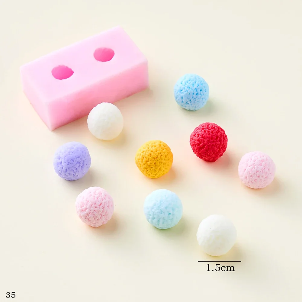 Baking Tools Clay Fondant Bubble Silicone Mold DIY Semi-round Ball Cake Mousse Decoration Surrounding Small Ball Cake Decoration