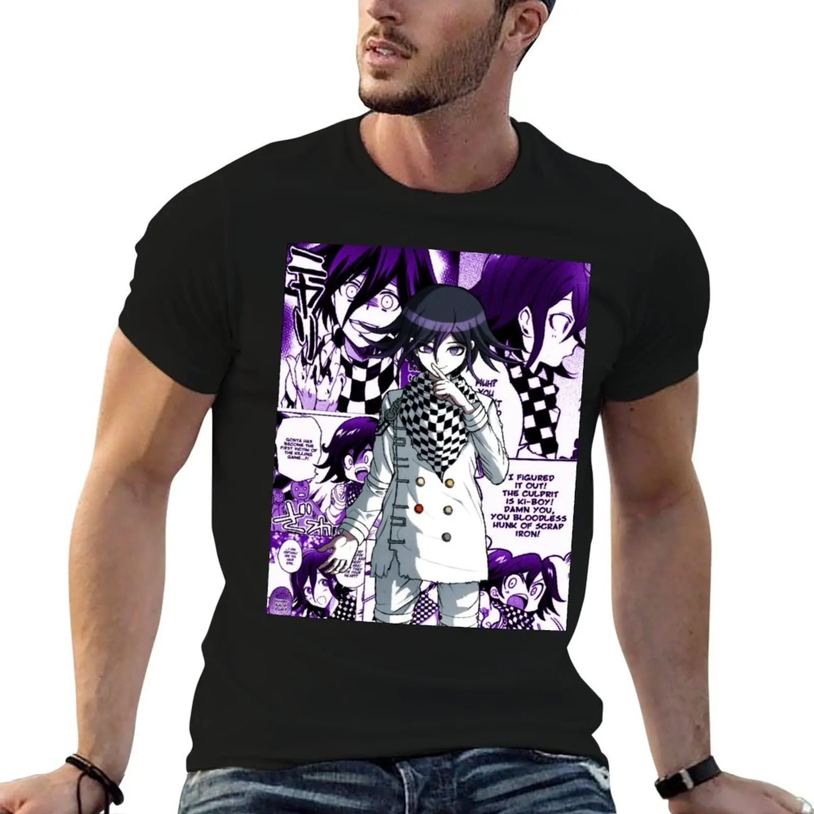 

Kokichi Ouma Manga Print (BUT PURPLE!!!) T-Shirt t shirts for man graphic tees t shirts for man slim fit T-Shirt