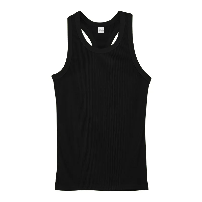 Summer Solid Color Gym Tank Top Men\'s Muscle Sleeveless Sportswear Cotton Workout Breathable Bodybuilding Singlets Fitness Vest