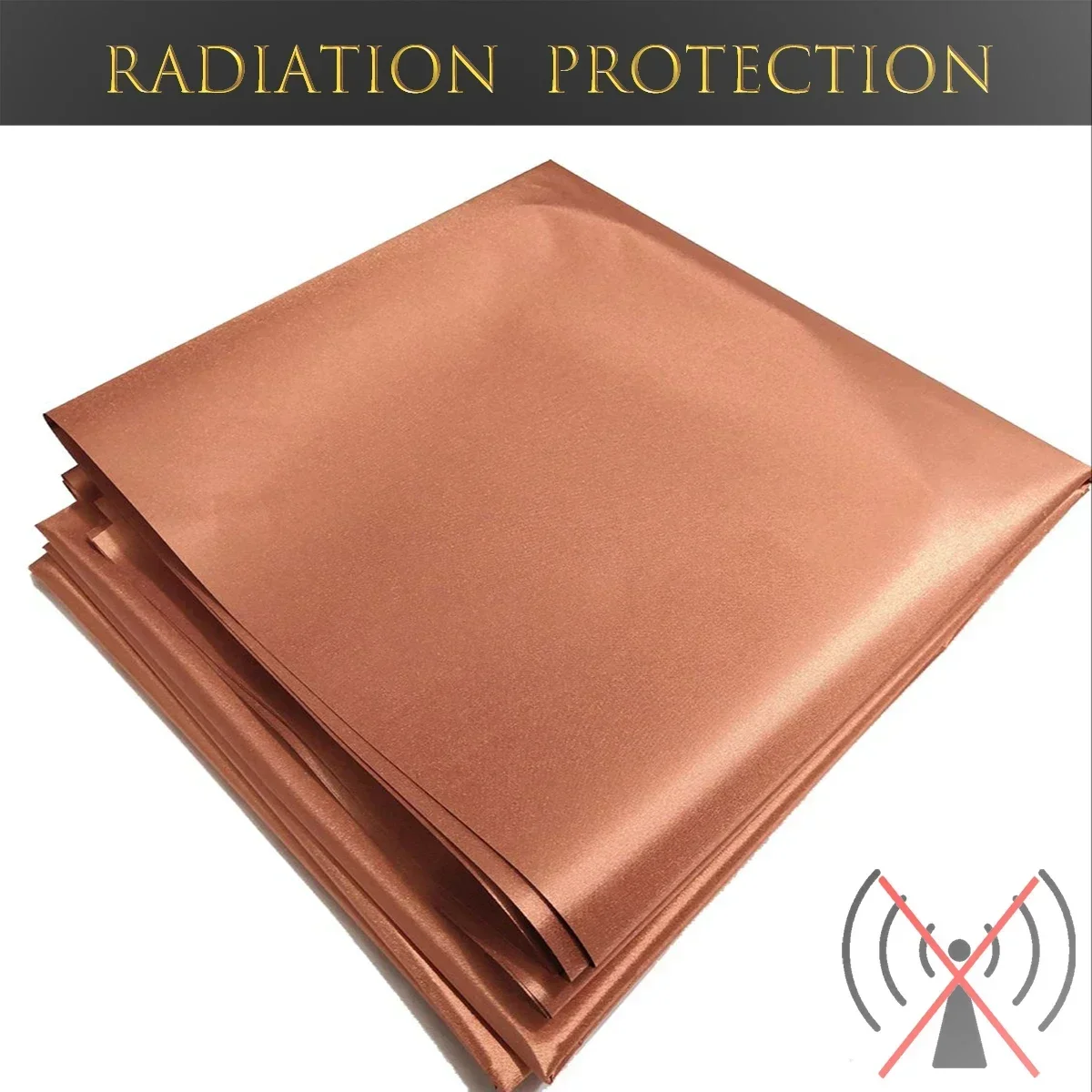 Faraday Cloth Conductive Copper Fabric Reduce EMF/EMI Protection Material Blocking RFID/RF Shields Signals (WiFi, Phone)