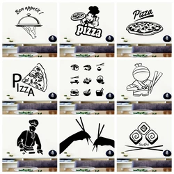 1 pc Creative pizza Wall Stickers Modern Fashion Sticker For Living Room Kids Waterproof Wallpaper