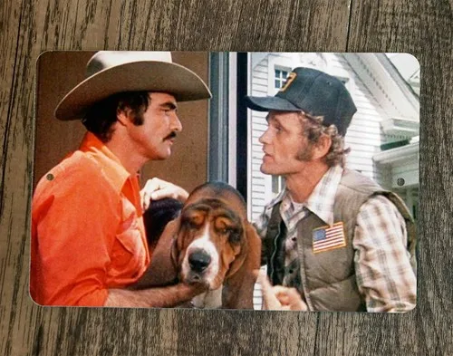 Burt Reynolds Smokey and the Bandit with Dog  Metal Wall Sign