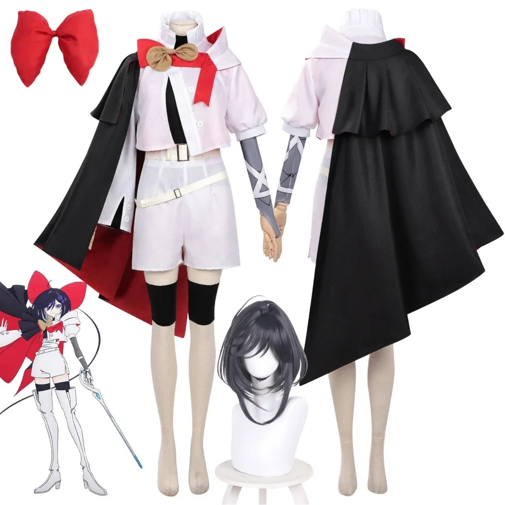 Anime THE RIBBON HERO Sapphire Cosplay Costume Full Set Sapphire Costume Wig Outfits