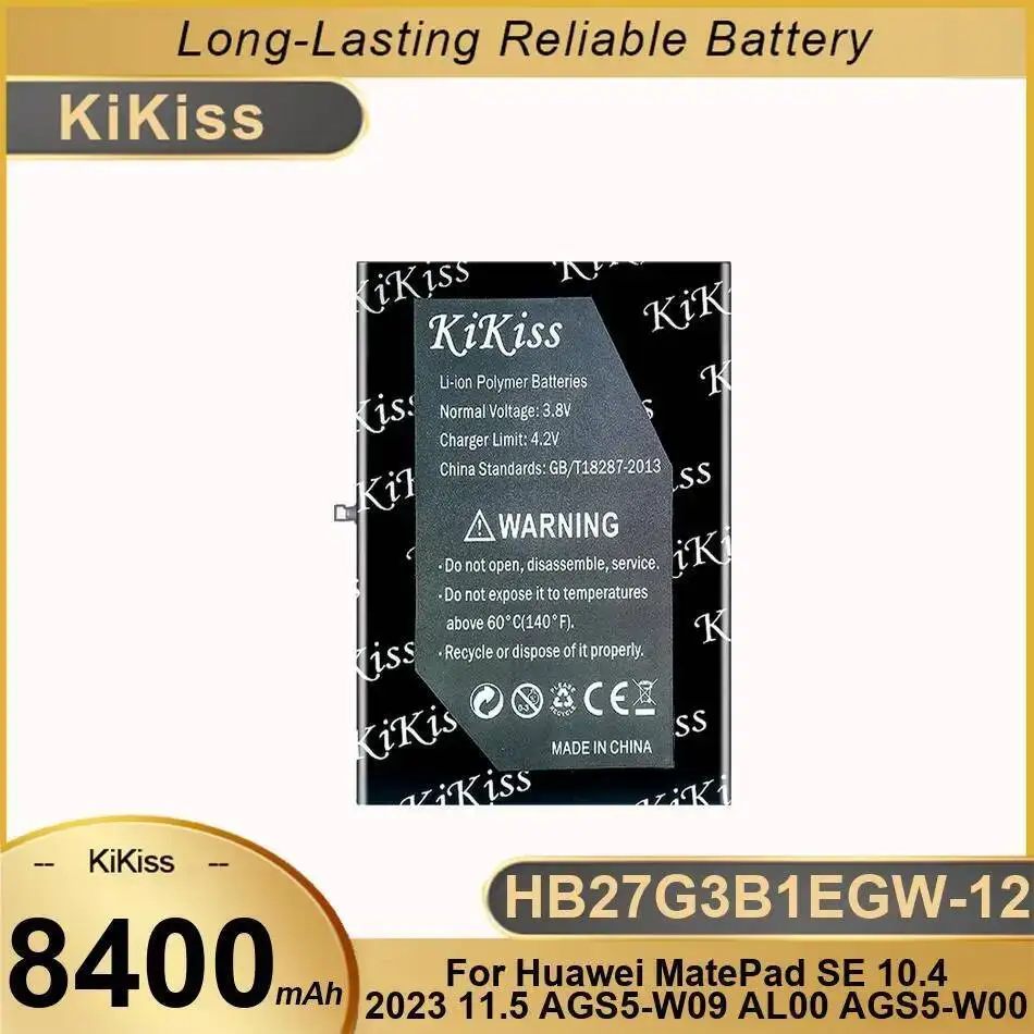 

HB27G3B1EGW-12 для Huawei Matepad SE 10,4 2023 11,5 AGS5-W09 AL00 AGS5-W00 аккумулятор для планшета прочный 8400 мАч надежное питание