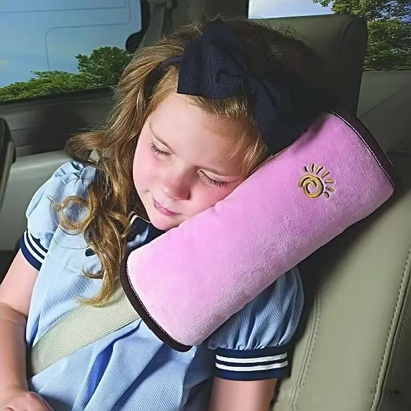 子供用カーシートピローベルト,ユニバーサルカーシート,睡眠位置プロテクター,快適な子供用安全ベルトクッション