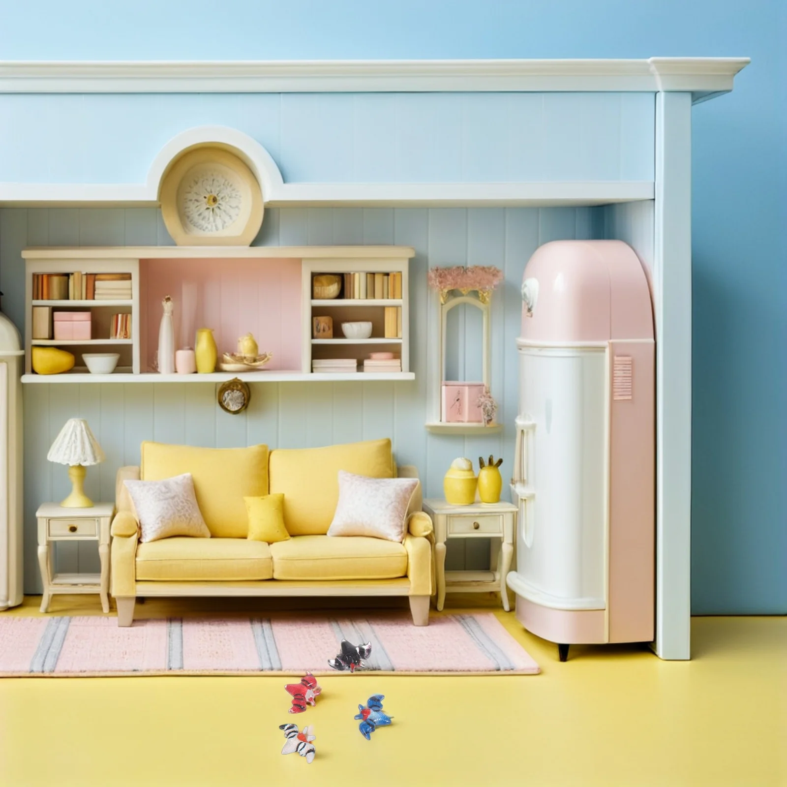 80 pezzi di mini pipistrelli di Halloween, piccole decorazioni di pipistrelli in resina, stile cartone animato per decorazioni per terrari in miniatura per casa delle bambole fai da te