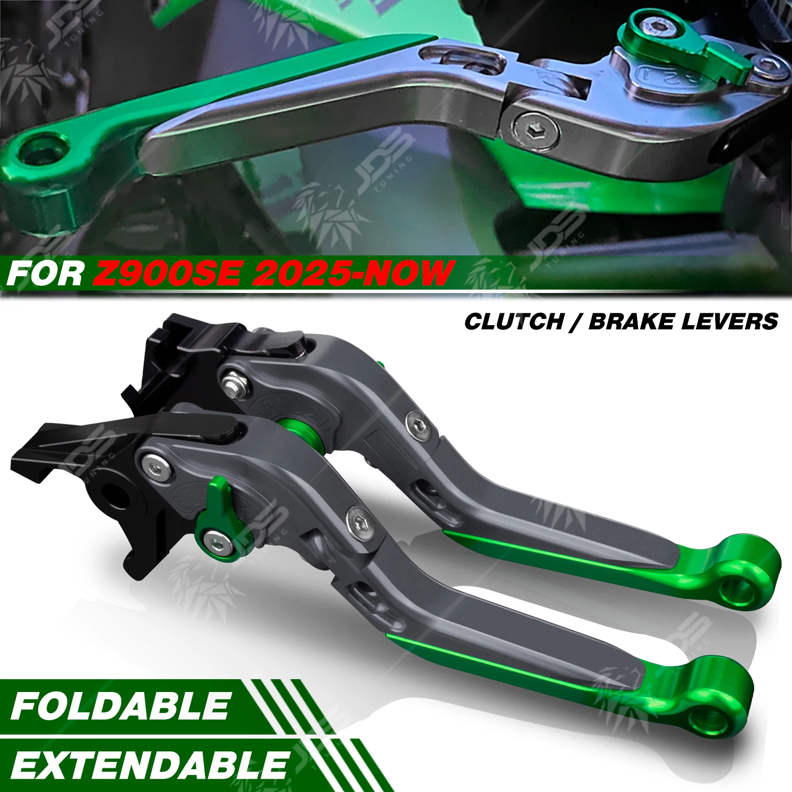 

JDSTUNING For Kawasaki Z900SE 2025-NOW Clutch Lever Brake Lever Set Foldable Adjustable Handle Levers Accessories Parts