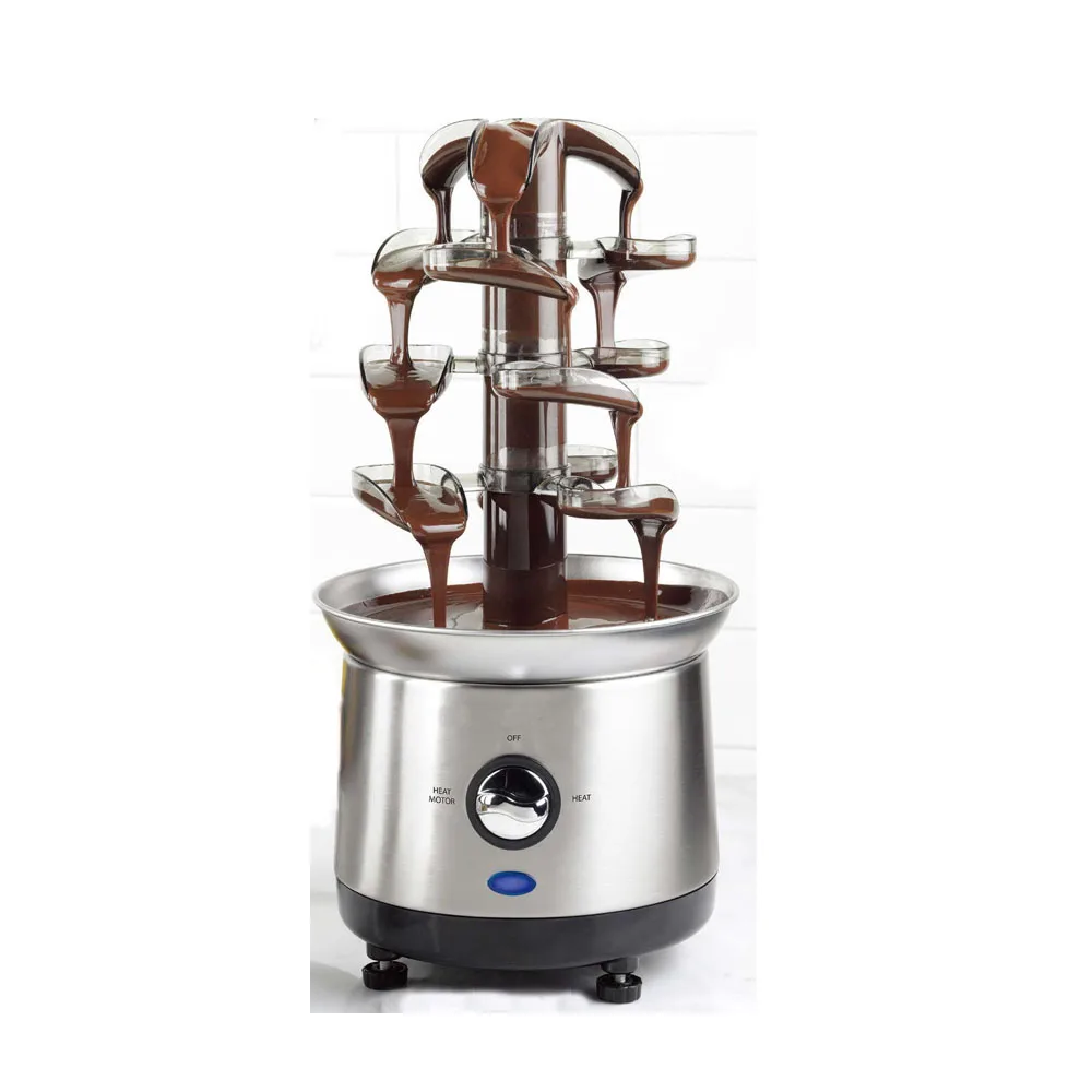 GEDITAI Waterfalls Leaf Shape Tower Chocolate Fountain Machine