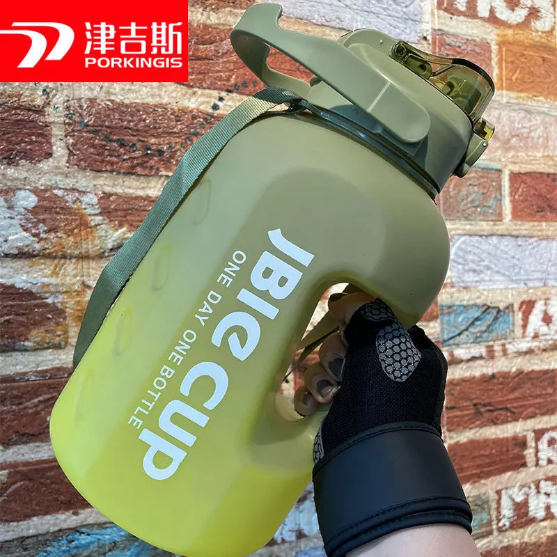 Strap Type Ton Bucket Water Cup Tea Double Drink Super Large Sports Gym Construction Site Space Cup Cycling Water