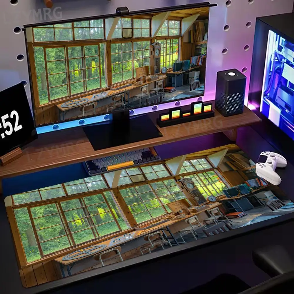 

Green Forest Mouse Pad Large Size Rubber Base Non-slip PC Desk Accessories Mousepad for Office and Gamer Keyboard Mats Decor Mat