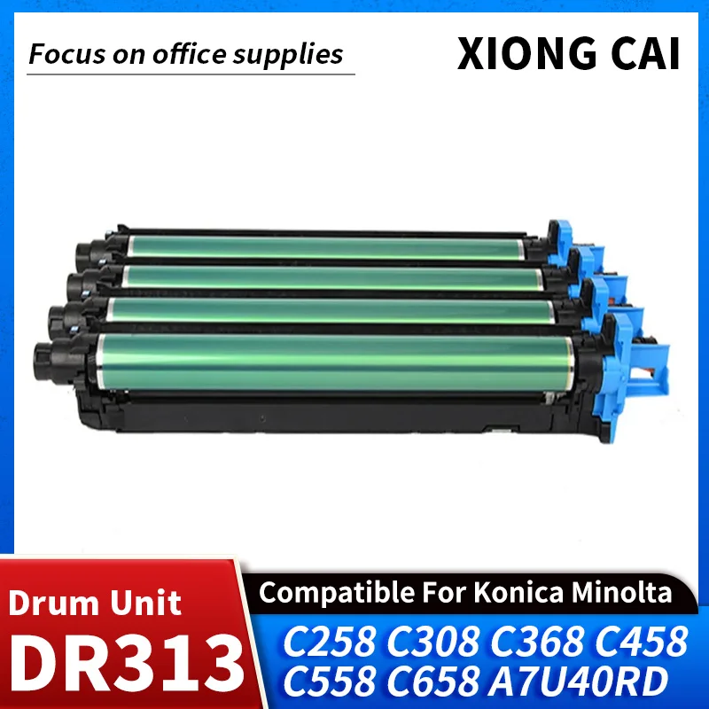 

Барабан DR313K DR313, совместимый с Konica Minolta Bizhub C258 C308 C368 C458 C558 C658 A7U40RD, черный 120K A7U40TD CMY 90K